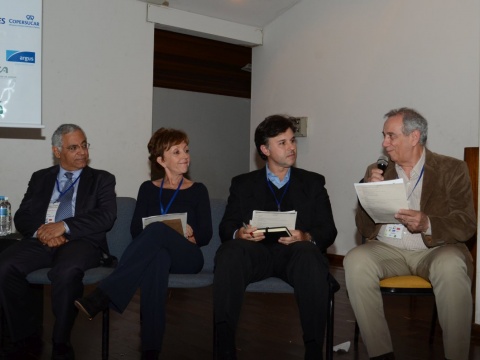 Da esquerda para a direita, Luiz Augusto Horta Nogueira, Elizabeth Farina, Bernardo Hauch Ribeiro de Castro e Francisco Emílio Baccaro Nigro. Foto: João Batista.